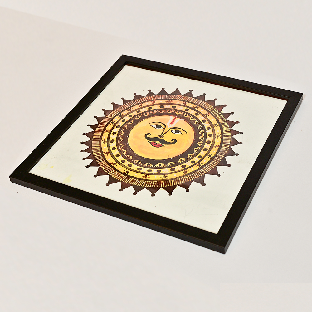 Handmade Sun God Tribal Wall Art – Symbol of Energy & Positivity